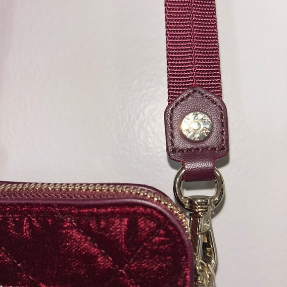 MZ Wallace Burgundy Velvet Crossbody Bag - Picture 4 of 8